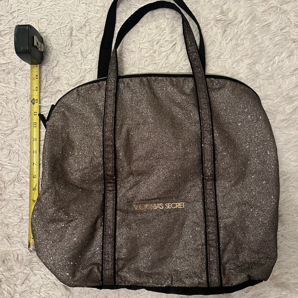Victoria's Secret Sparkling Tote - Black with Gold sparkles.